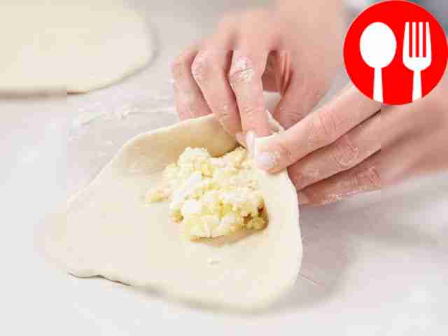 Fashion the khychins. Divide the dough into...