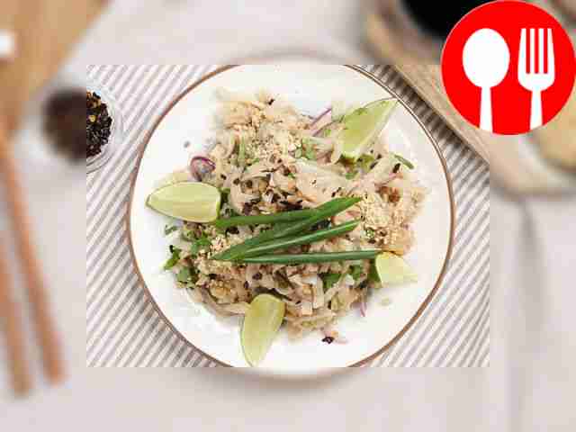 Serve Pad Thai with a sprinkle of cilantro and...