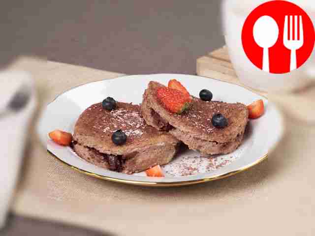 Bread pudding with chocolate chips