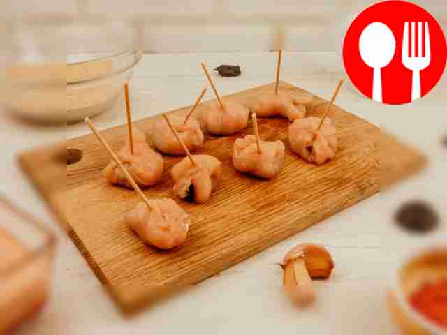 Wrap one or two prunes in chicken fillet and...
