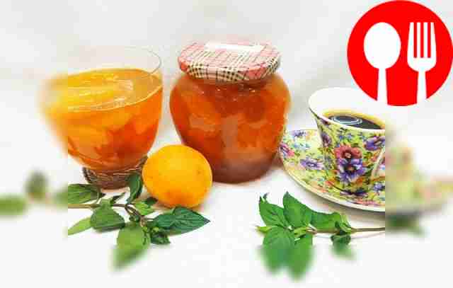 Place apricot jam in rosettes or bowls. Slice...