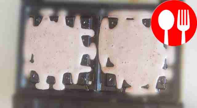 Place a few tablespoons of batter into the...