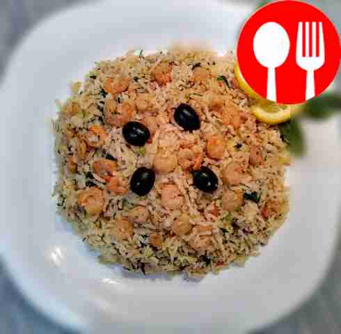 Simple but healthy shrimp risotto