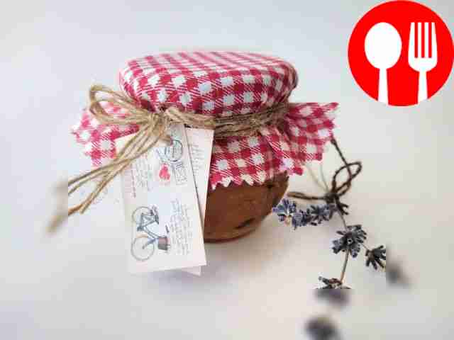 Serve the jam with sprigs of dried lavender as...