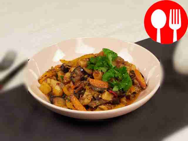 Аджапсандали с картошкой