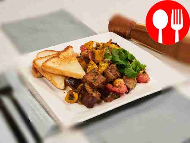 Adjapsandali in a slow cooker