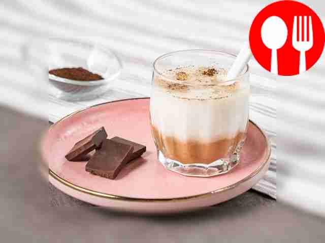 White Russian cocktail with milk