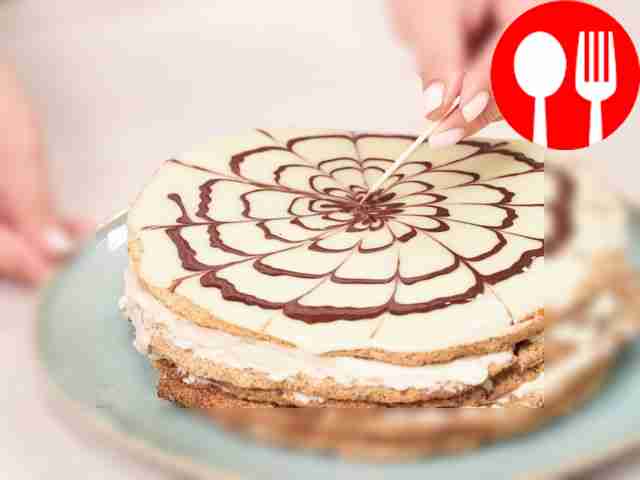 Assemble and decorate the cake. Spread each...