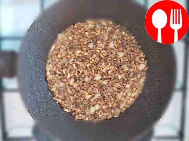 For a juicy filling, finely chop the mushrooms...