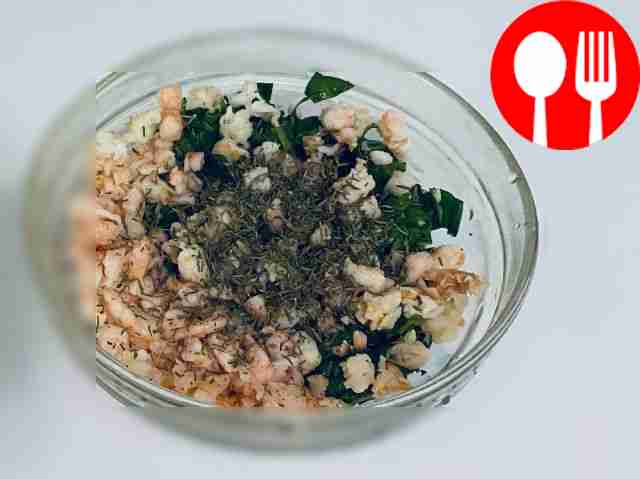 Next, prepare the filling, finely coat the...