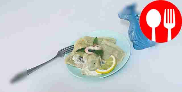 Hearty ravioli with shrimp