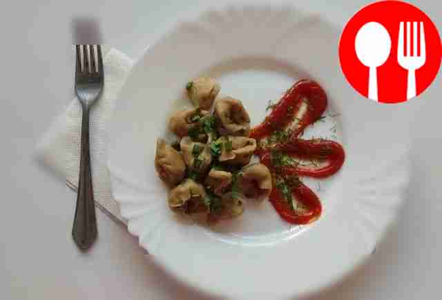 Unusual tortellini with spinach