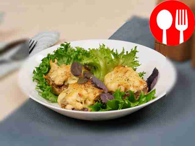 Фаршированные шампиньоны с курицей Stuffed champignons with chicken