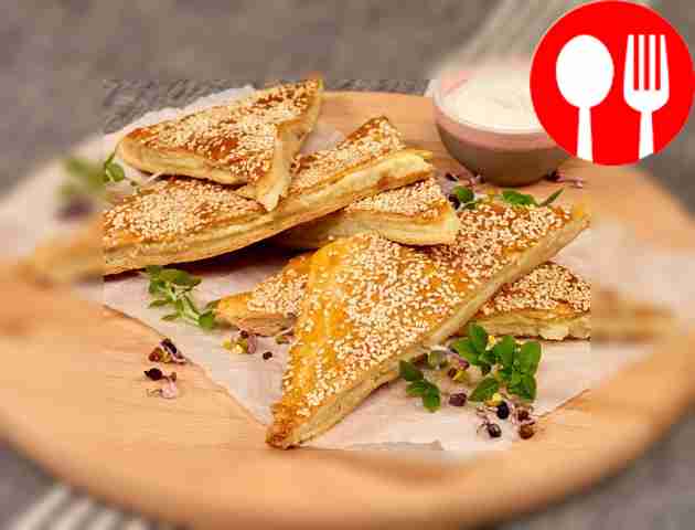 Pie with potatoes and cheese