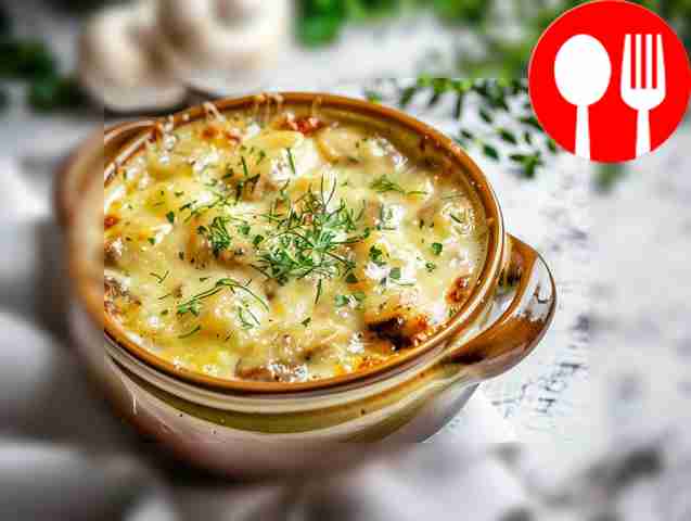 Жюльен из белых грибов в сливочном соусе