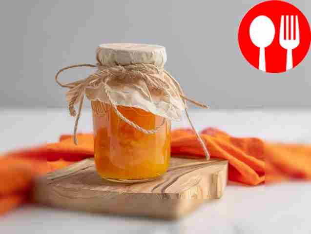 Classic peach jam in a hurry