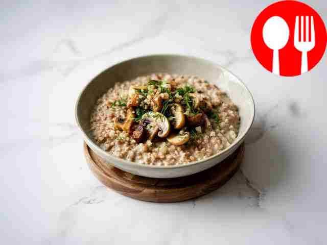 Delicious buckwheat with cream