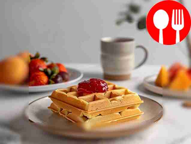 Пышные вафли на кефире Fluffy kefir waffles