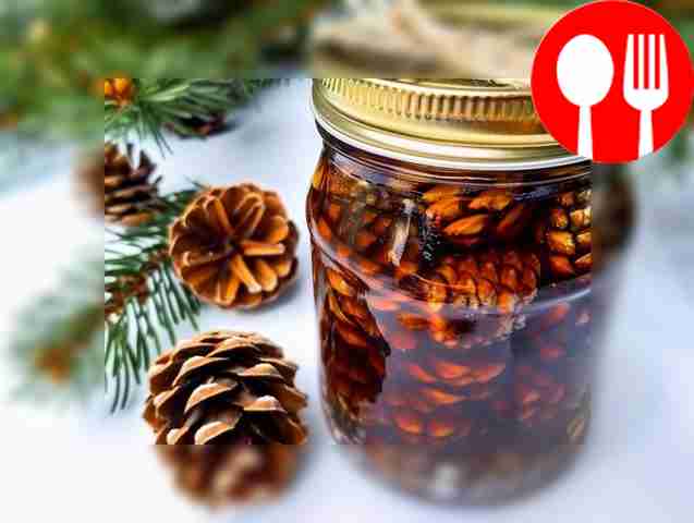 Unusual pine cone jam