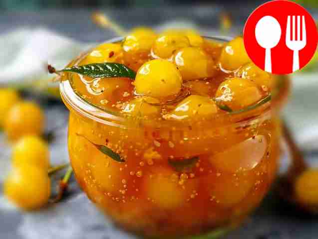 Солнечное варенье из белой черешни Sunny white cherry jam