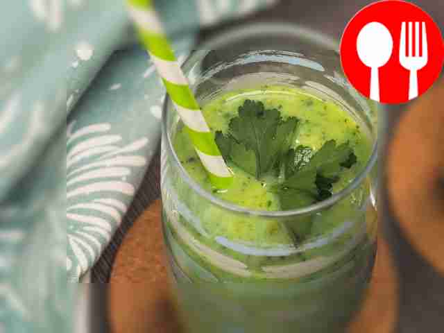 To serve the finished smoothie beautifully,...