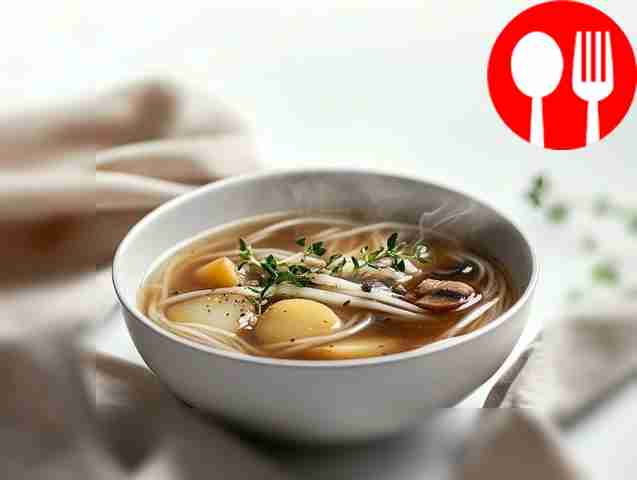 Пикантный суп с подосиновиками