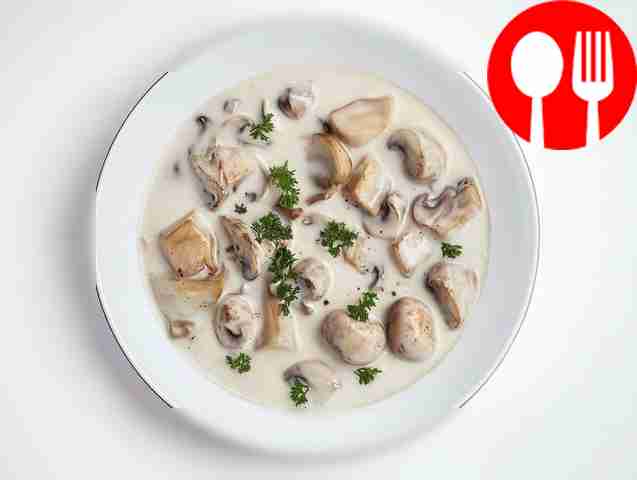 Classic boletus in creamy sauce