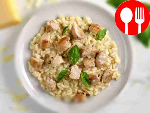 Классическое ризотто с куриным филе