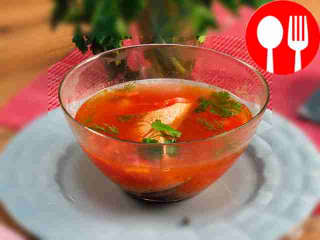 Salmon soup