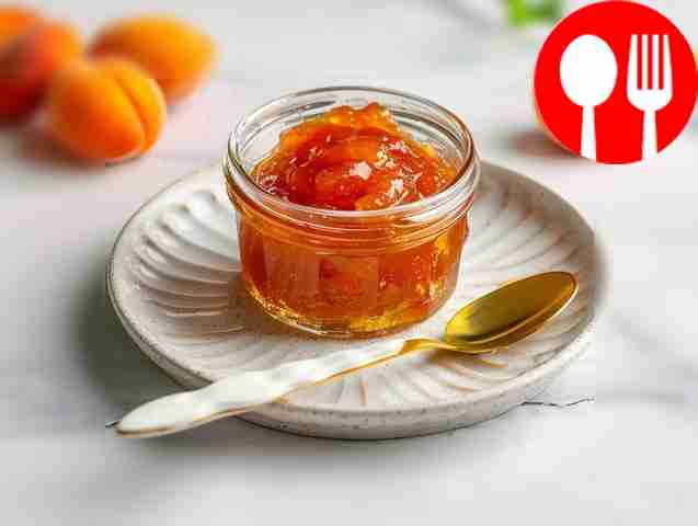 Apricot jam with soda
