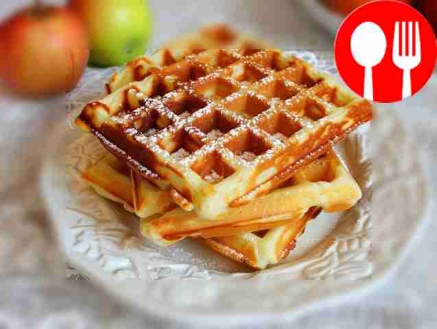 Диетические вафли с яблоком