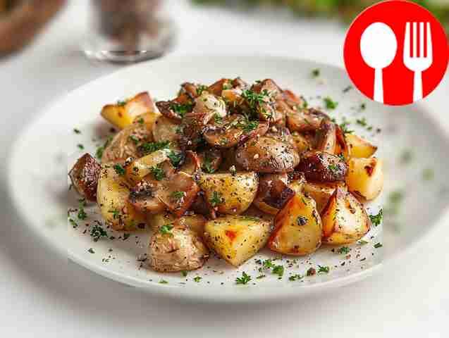 Жареные боровики с луком Fried boletus with onions