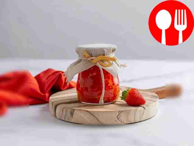 Simple strawberry jam from childhood