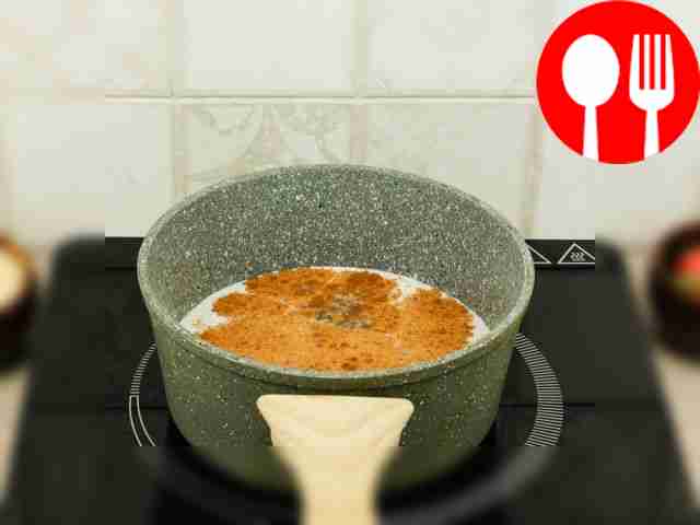 When the milk becomes hot, add ground...