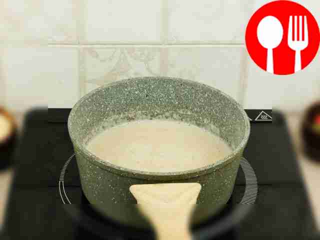 Bring milk with honey and spices to a boil and...