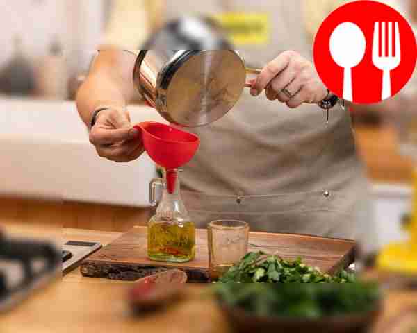 Heat vegetable oil in a saucepan to a...