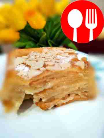 Крем-пирог с яблоками