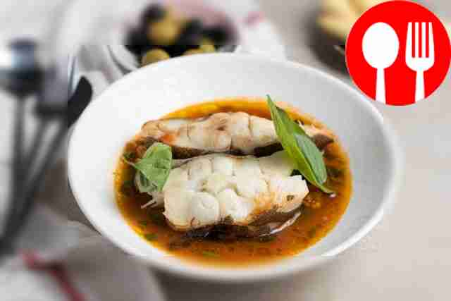 Филе палтуса с ароматным гарниром