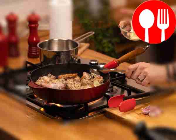 Place a wide, high-sided frying pan to heat....