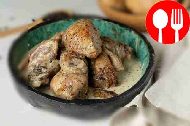 Цыпленок по-грузински в чесночно-сметанном соусе