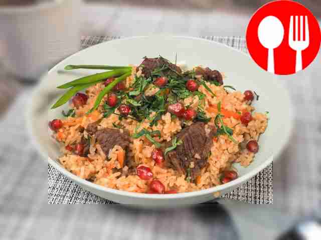 Плов из говядины в казане