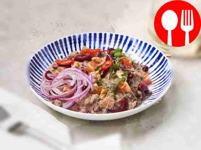 Постное лобио из красной фасоли