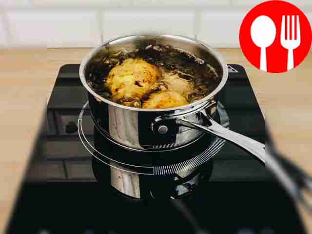 Boil the potatoes.