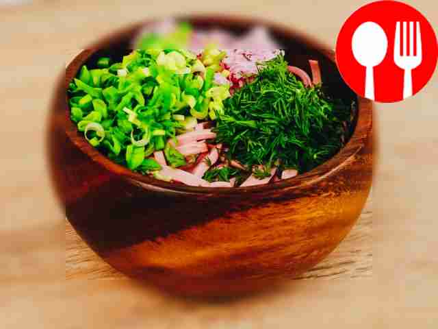 Add finely chopped herbs and grated radishes.