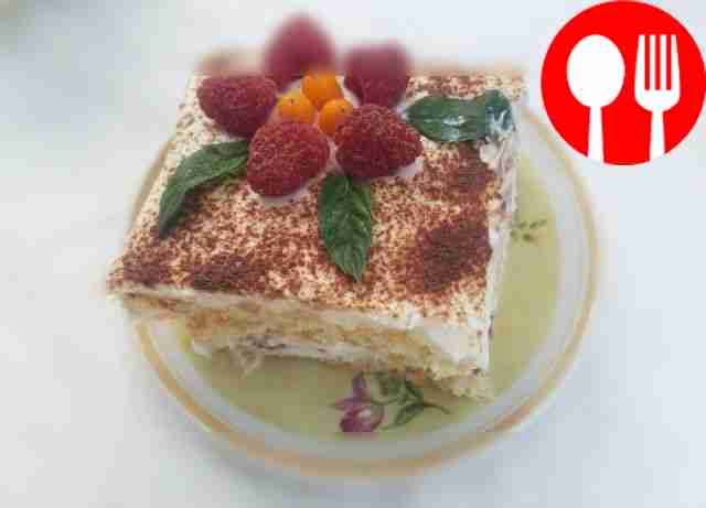 Нежный тирамису с хересом и малиной