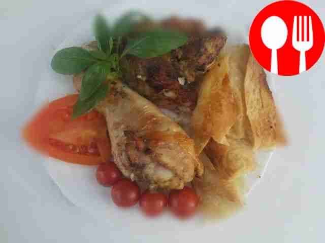 Chicken marinated in yogurt