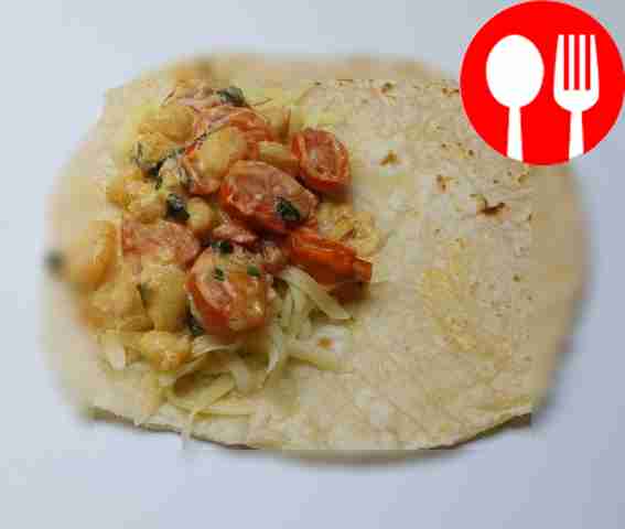 Grate the gouda cheese on a coarse grater and...