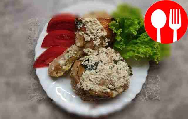 Chkmeruli with chicken