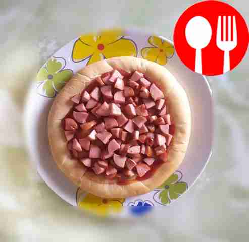 Fry the pre-cut sausages in a frying pan until...