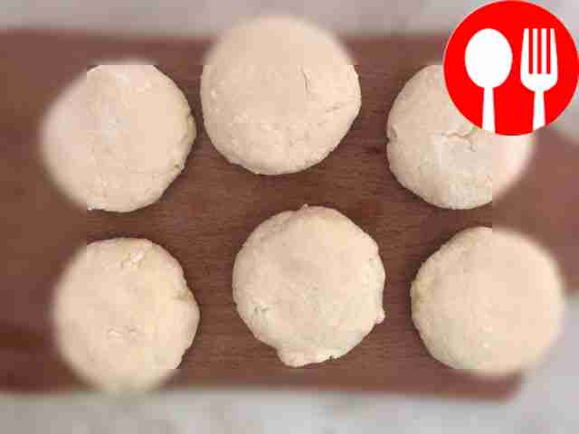 Add egg, flour to cottage cheese and knead...